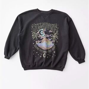 Girls Billabong Black Graphic Sweatshirt